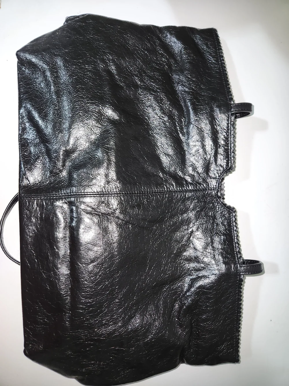 Black Leather Womans Tote Bag